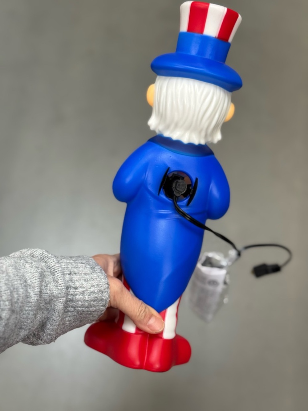 Patriotic Uncle Sam light up blow mold 14” - Red, White & Blue Home Accent - Picture 3 of 3